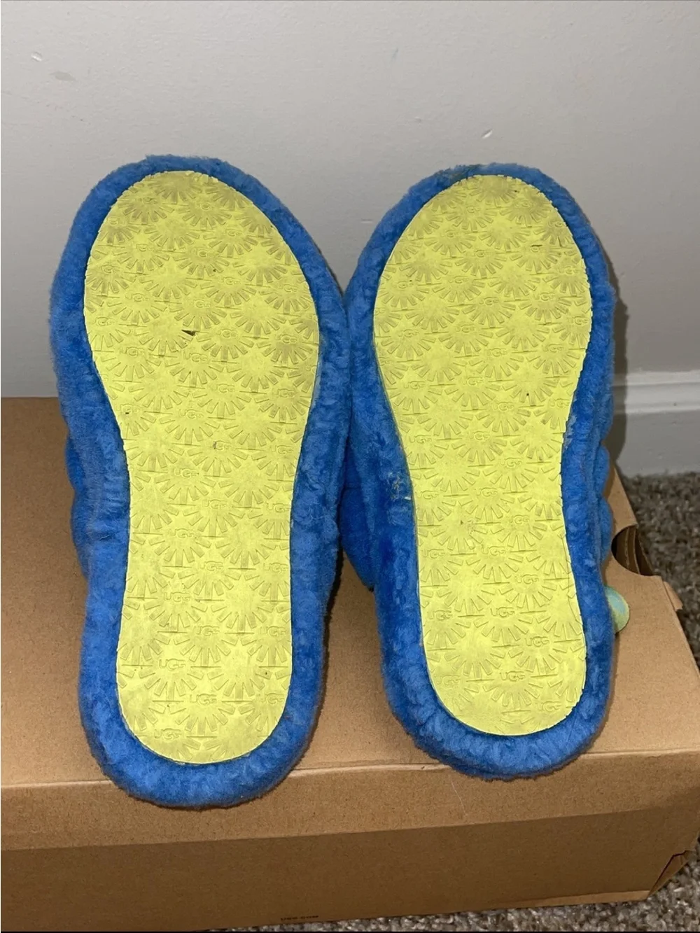 UGG Women's Fluff Balmoral Slide - Bright Blue